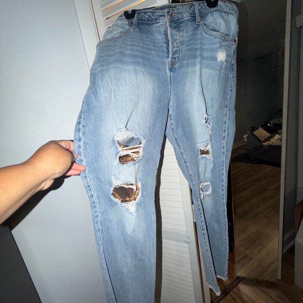 Torrid Light Blue Distressed Boyfriend Jeans